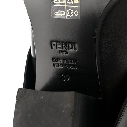 Fendi Vitello Minerva Boots 39 Black 6 of 9