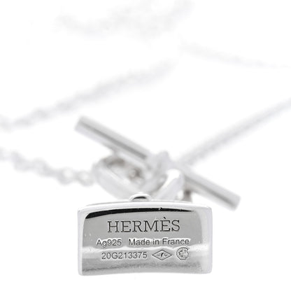 Hermes Sterling Silver Kelly Charm Pendant Necklace 4 of 5