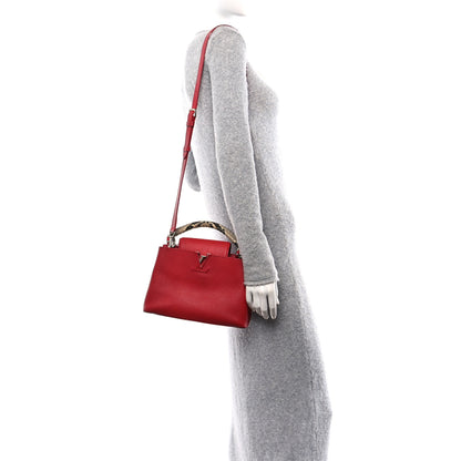Louis Vuitton Taurillon Snakeskin Capucines BB Rubis 2 of 9