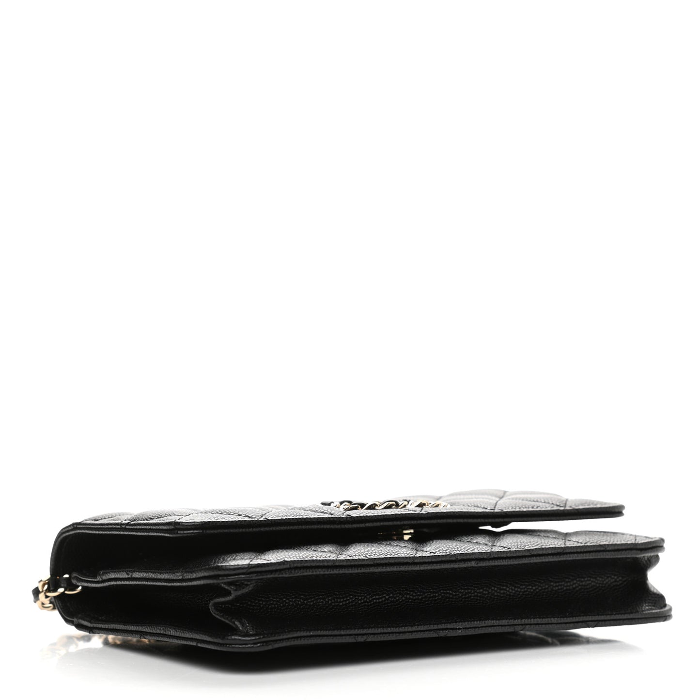 Caviar Quilted French New Wave Chain CC Wallet On Chain WOC Black