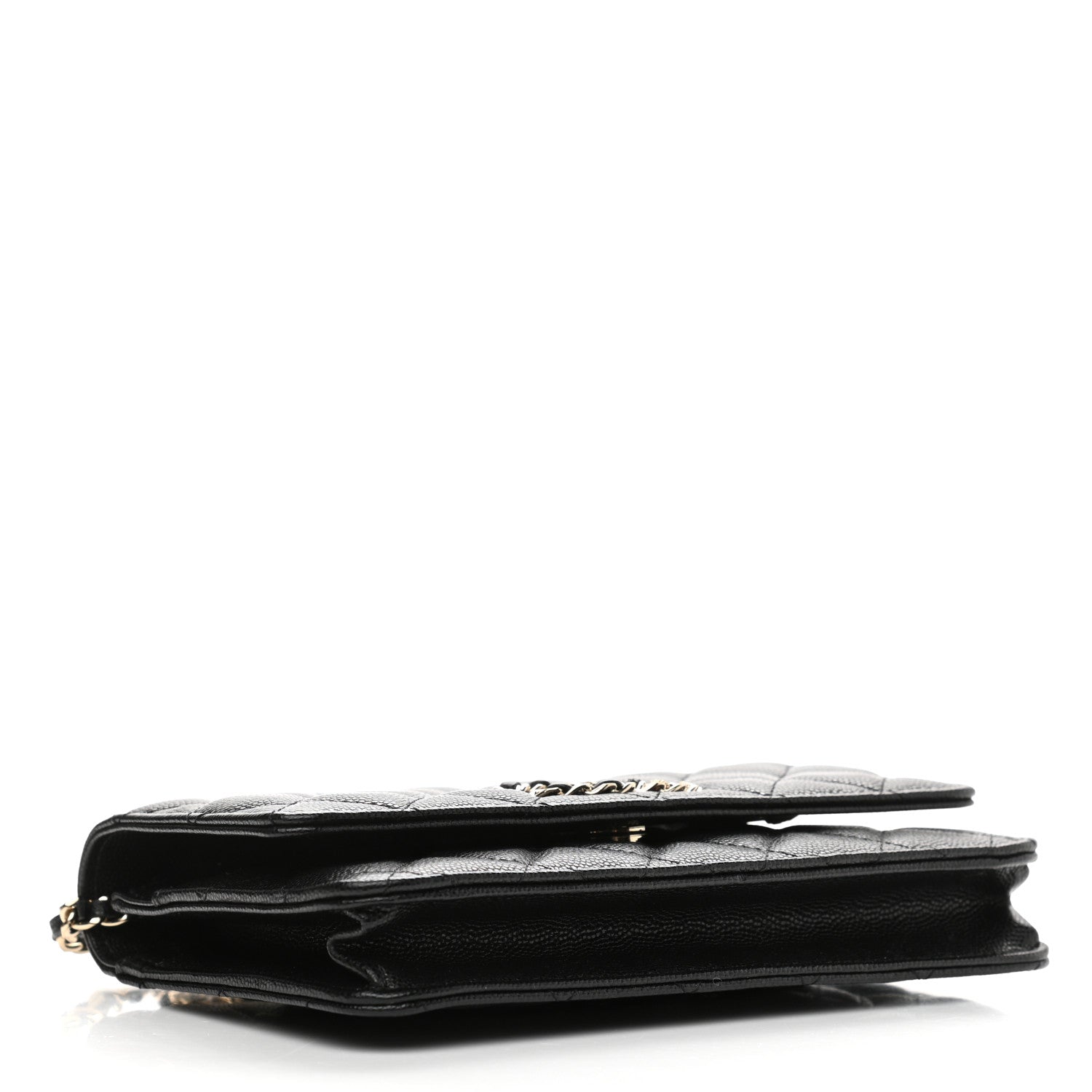 Chanel Caviar Quilted French New Wave Chain CC Wallet On Chain WOC Black 4 of 14