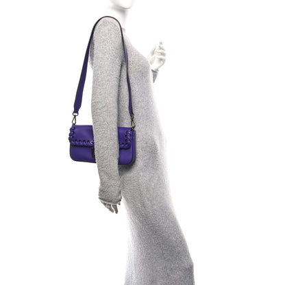 Fendi Vitello Dolce Lace Up Baguette Purple Rain 2 of 10