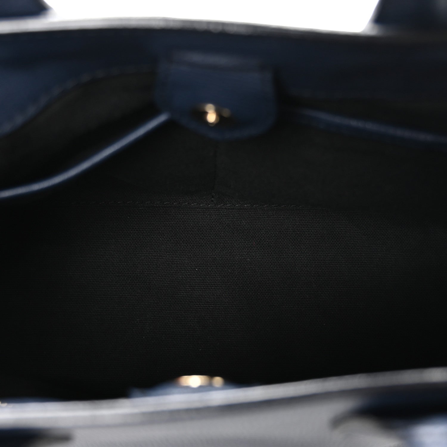 Burberry Grainy Calfskin House Check Small Banner Tote Ink Blue 5 of 10
