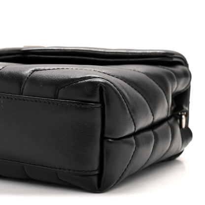 Saint Laurent Calfskin Y Quilted Monogram Toy Loulou Crossbody Bag Black 10 of 14
