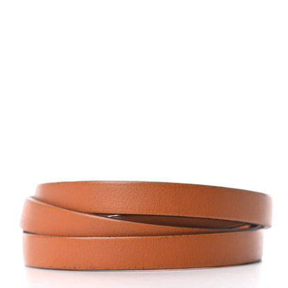 Hermes Chamonix Hapi 3MM Triple Tour Wrap Bracelet M Orange 3 of 6