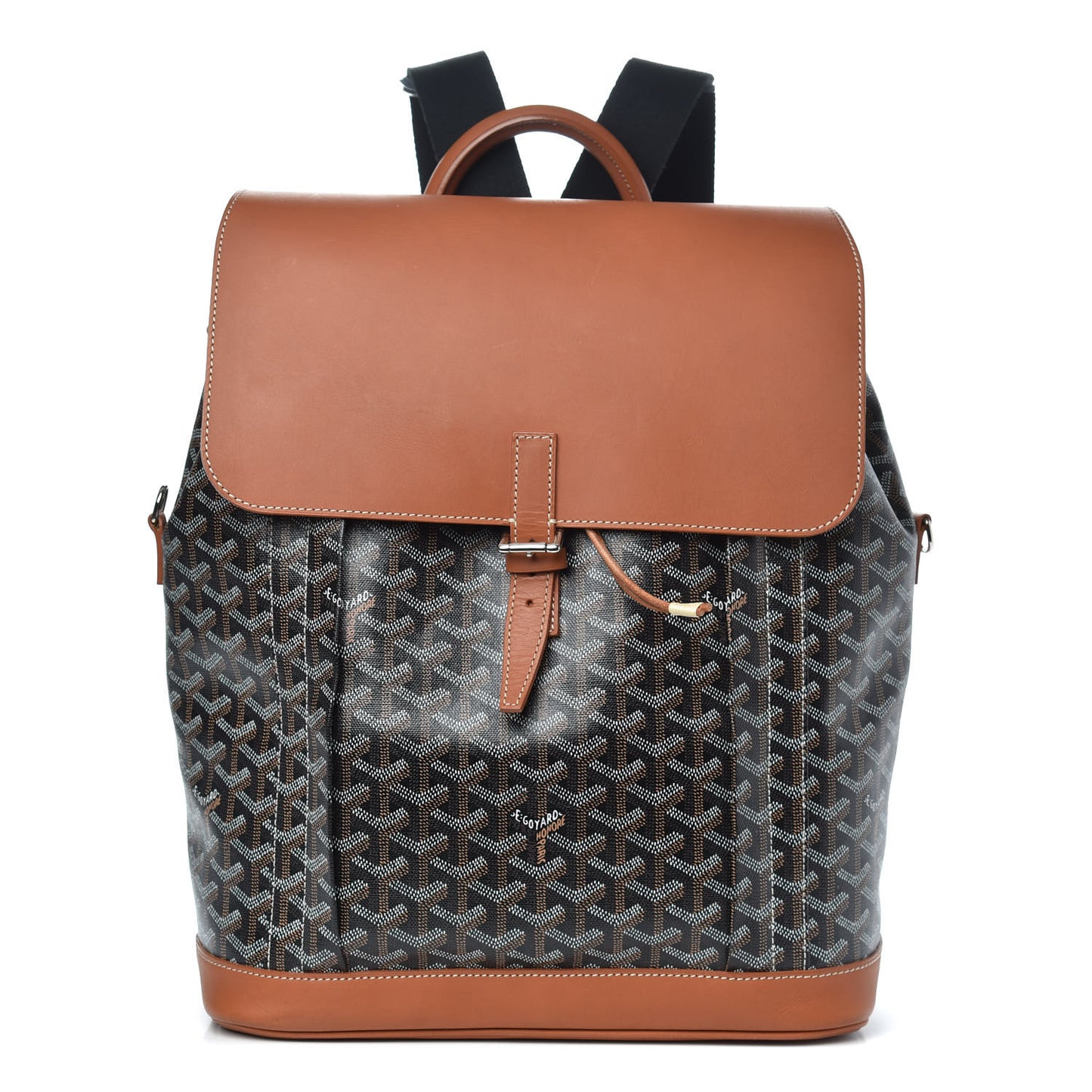 Goyardine Calfskin Alpin MM Backpack Gold Black