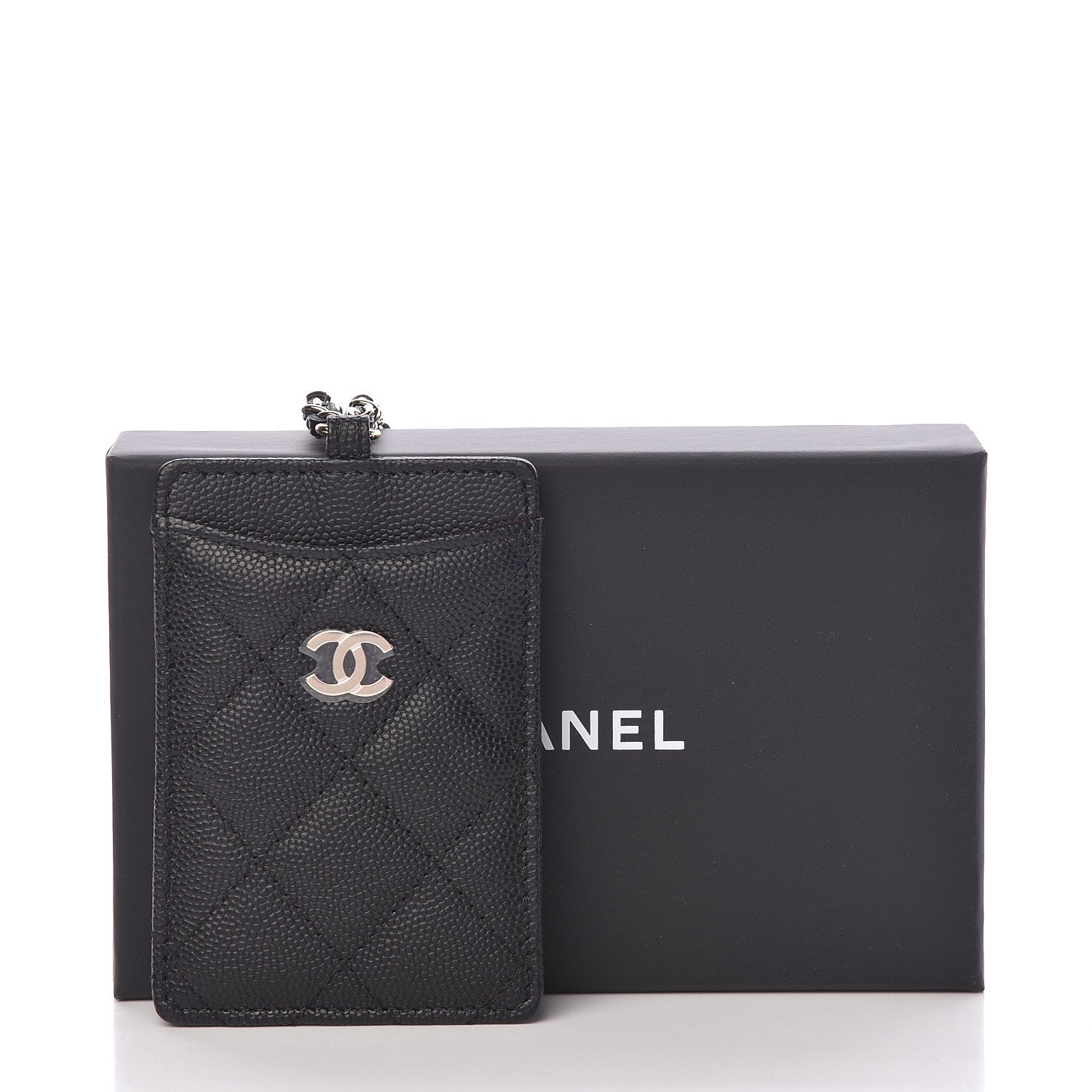 Chanel Caviar Quilted Card Holder On Chain Black 8 of 8