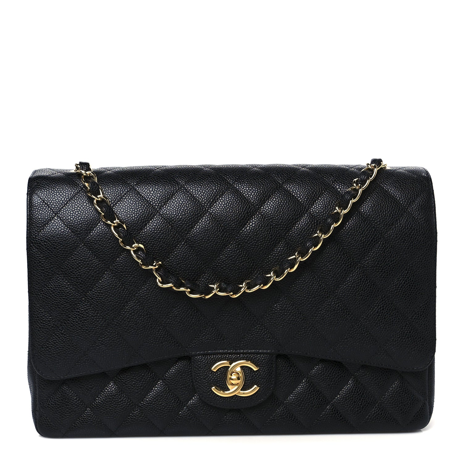 Chanel Caviar Quilted Maxi Double Flap Black 1 of 12