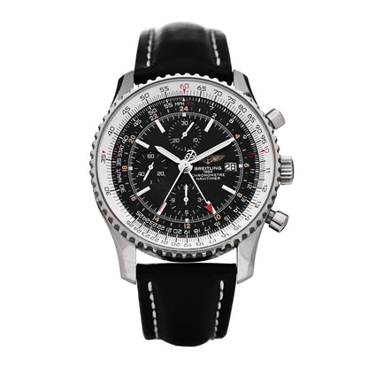 Breitling Stainless Steel Calfskin 46mm 1884 Chronometre Navitimer Automatic Watch Black A24322 1 of 5