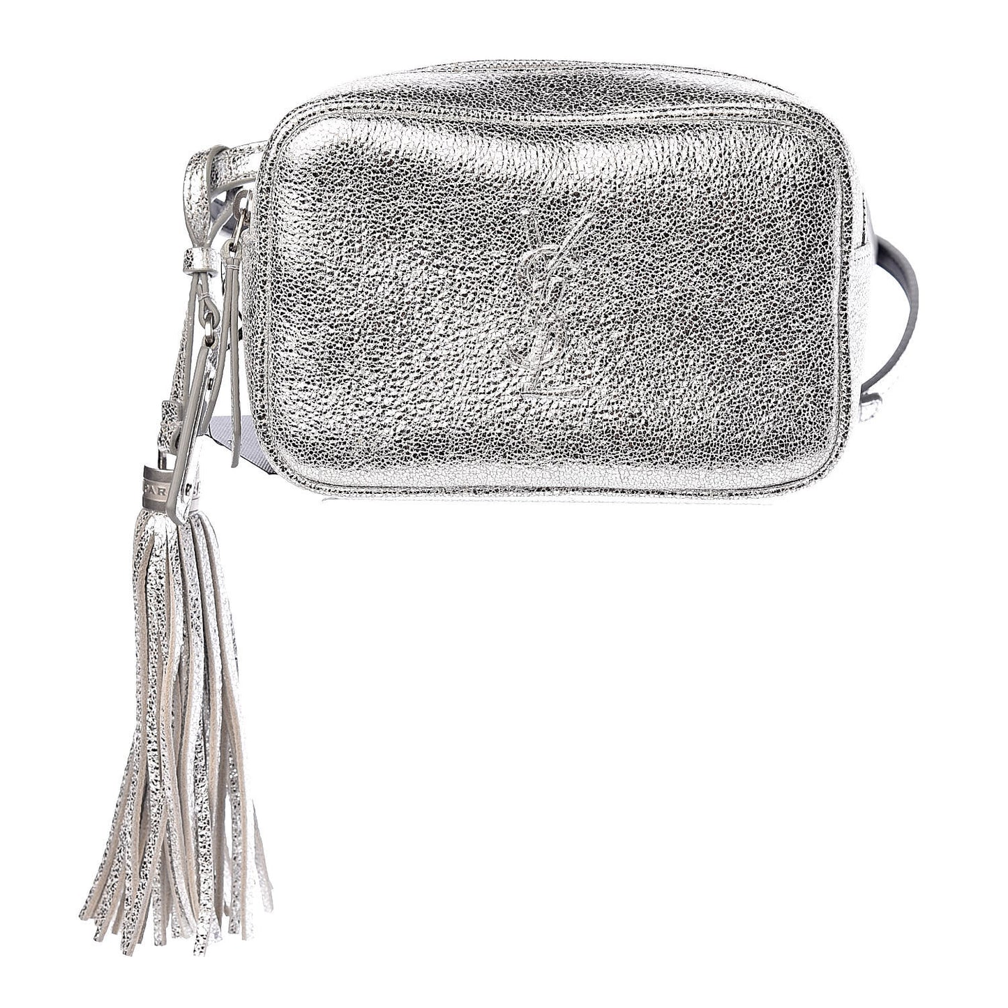 Metallic Lambskin Monogram Lou Belt Bag Argento