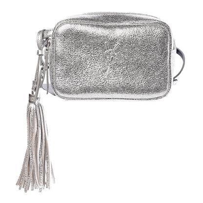 Saint Laurent Metallic Lambskin Monogram Lou Belt Bag Argento 1 of 9