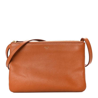 Celine Lambskin Small Trio Crossbody Bag Tawny 1 of 12