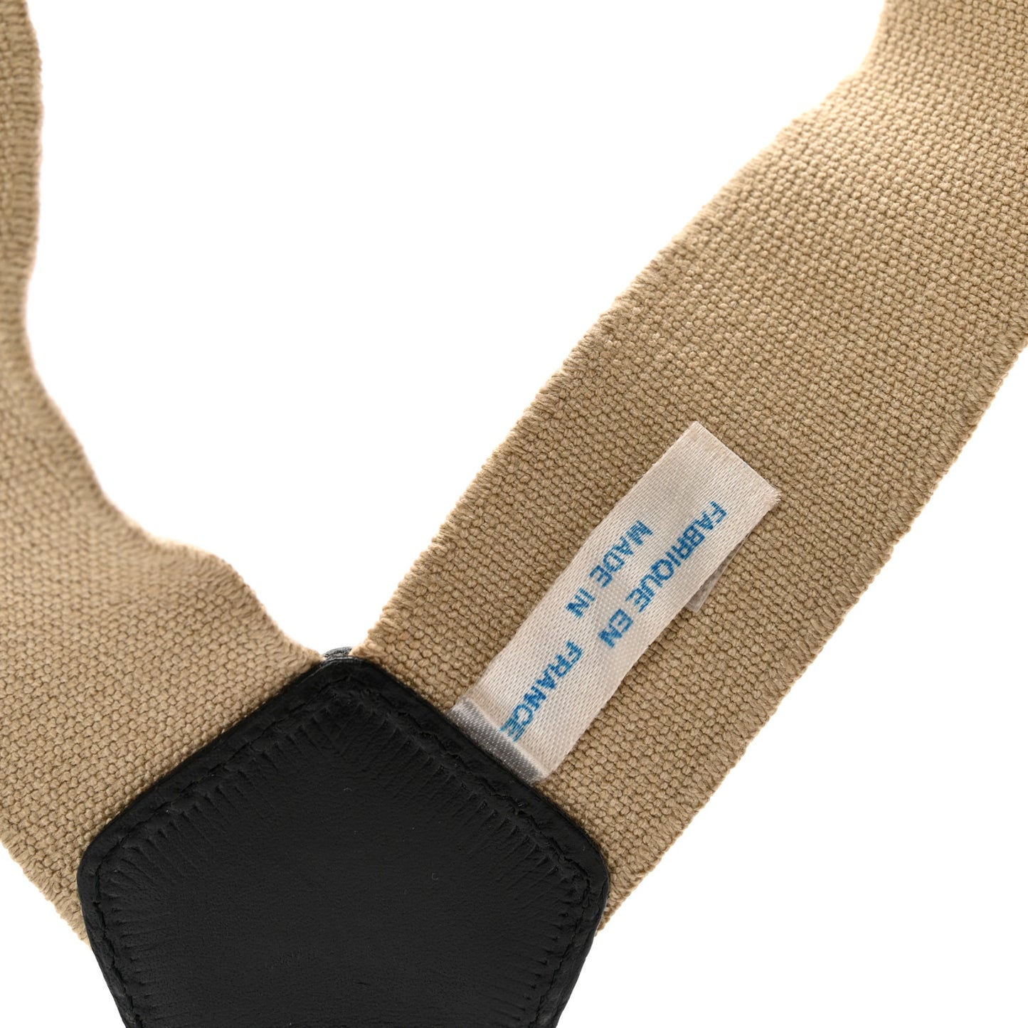 Elastic Logo Suspenders Beige Black