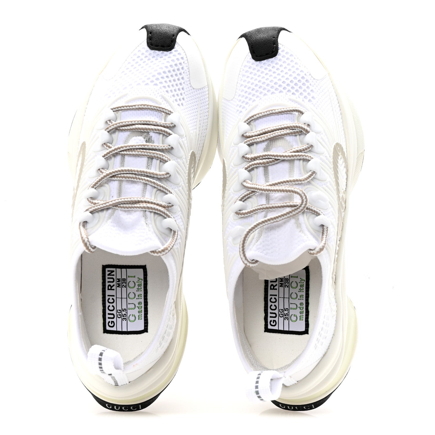 Gucci Technical Knit Fabric Waves Womens Gucci Run Sneakers 35.5 Gucci Technical Knit Fabric Waves Womens Gucci Run Sneakers 35.5