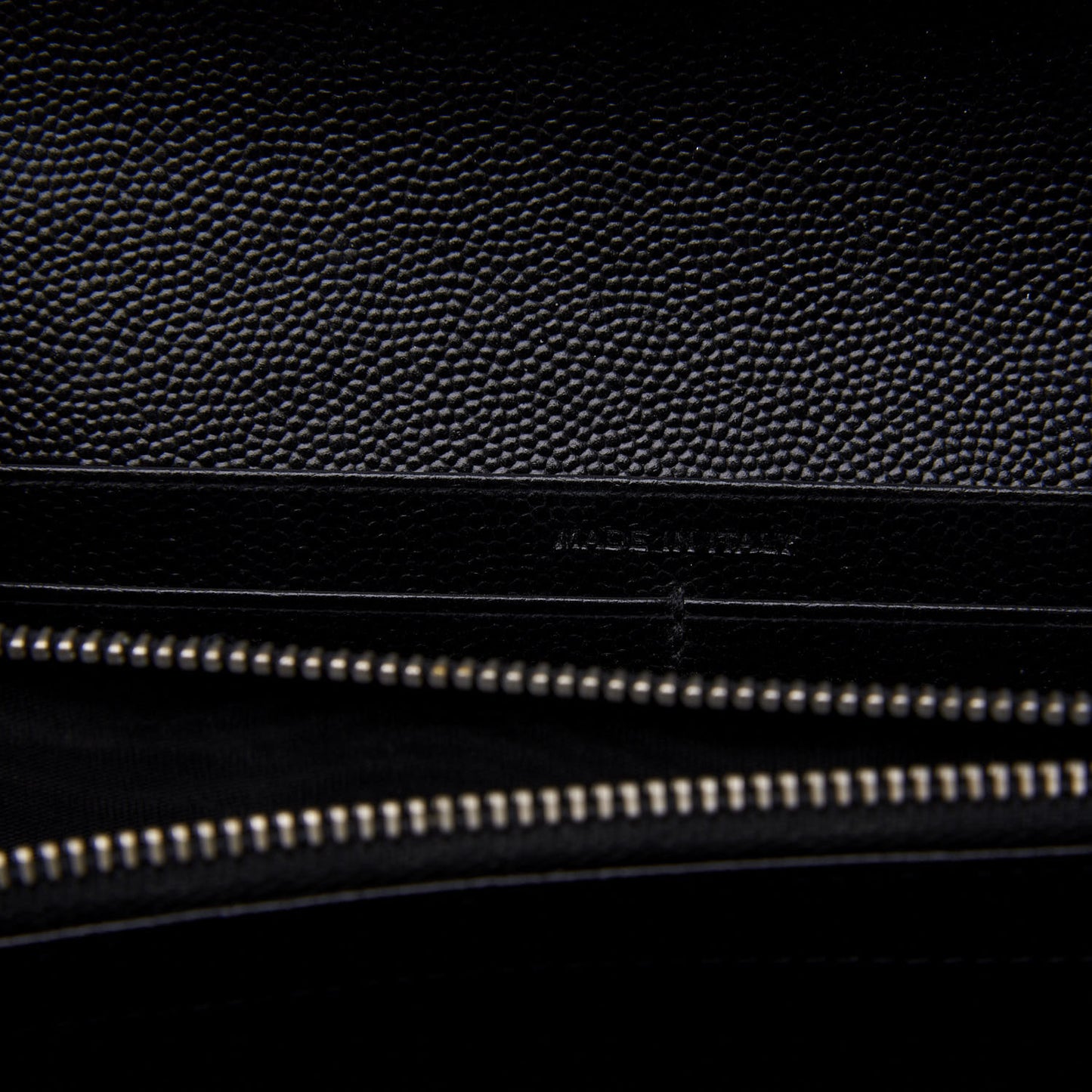 Grain De Poudre Matelasse Chevron Monogram Flap Wallet Black