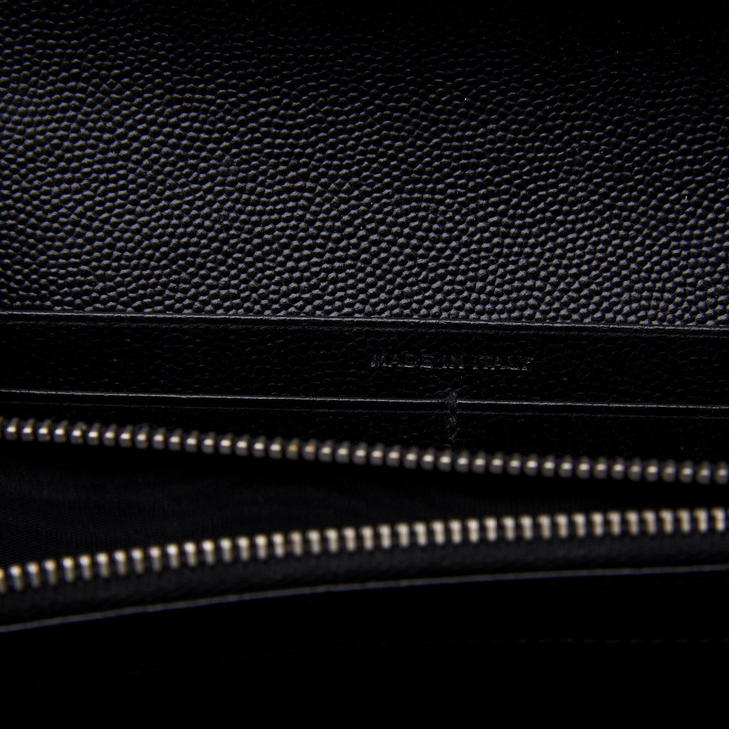 Saint Laurent Grain De Poudre Matelasse Chevron Monogram Flap Wallet Black 8 of 11