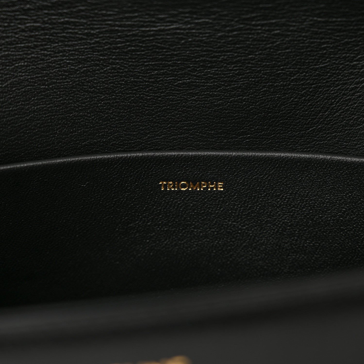 Celine Shiny Calfskin Triomphe Shoulder Bag Black 7 of 11