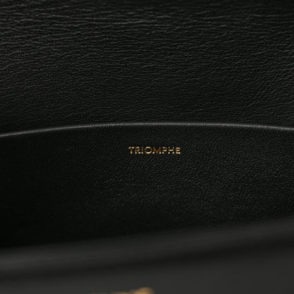 Celine Shiny Calfskin Triomphe Shoulder Bag Black 7 of 11