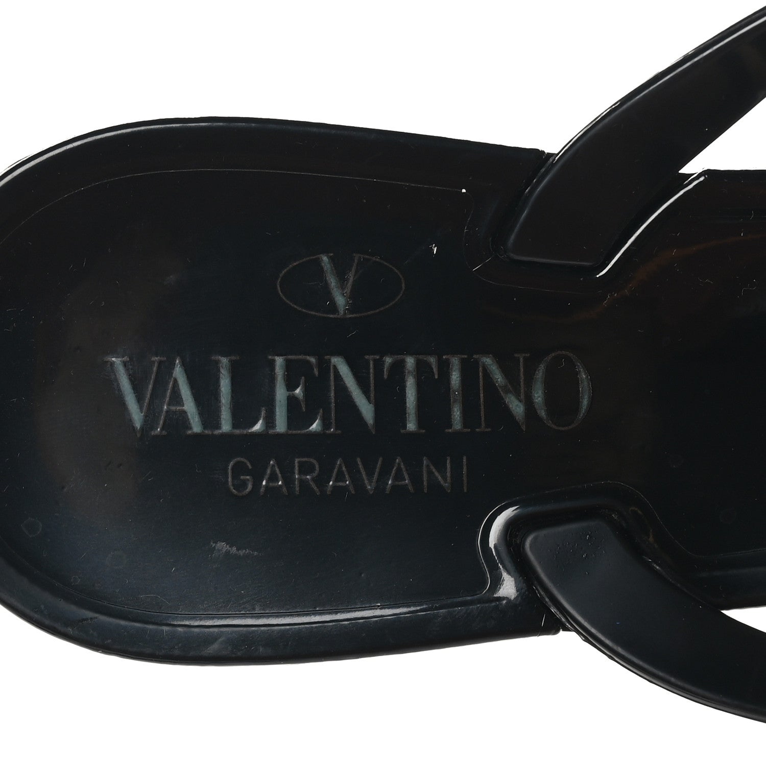 Valentino Garavani PVC Jelly Rockstud Bow Thong Sandals 38 Black 7 of 9