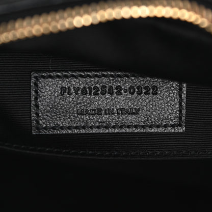 Saint Laurent Patent Calfskin Crocodile Embossed Monogram Lou Camera Bag Black 6 of 9