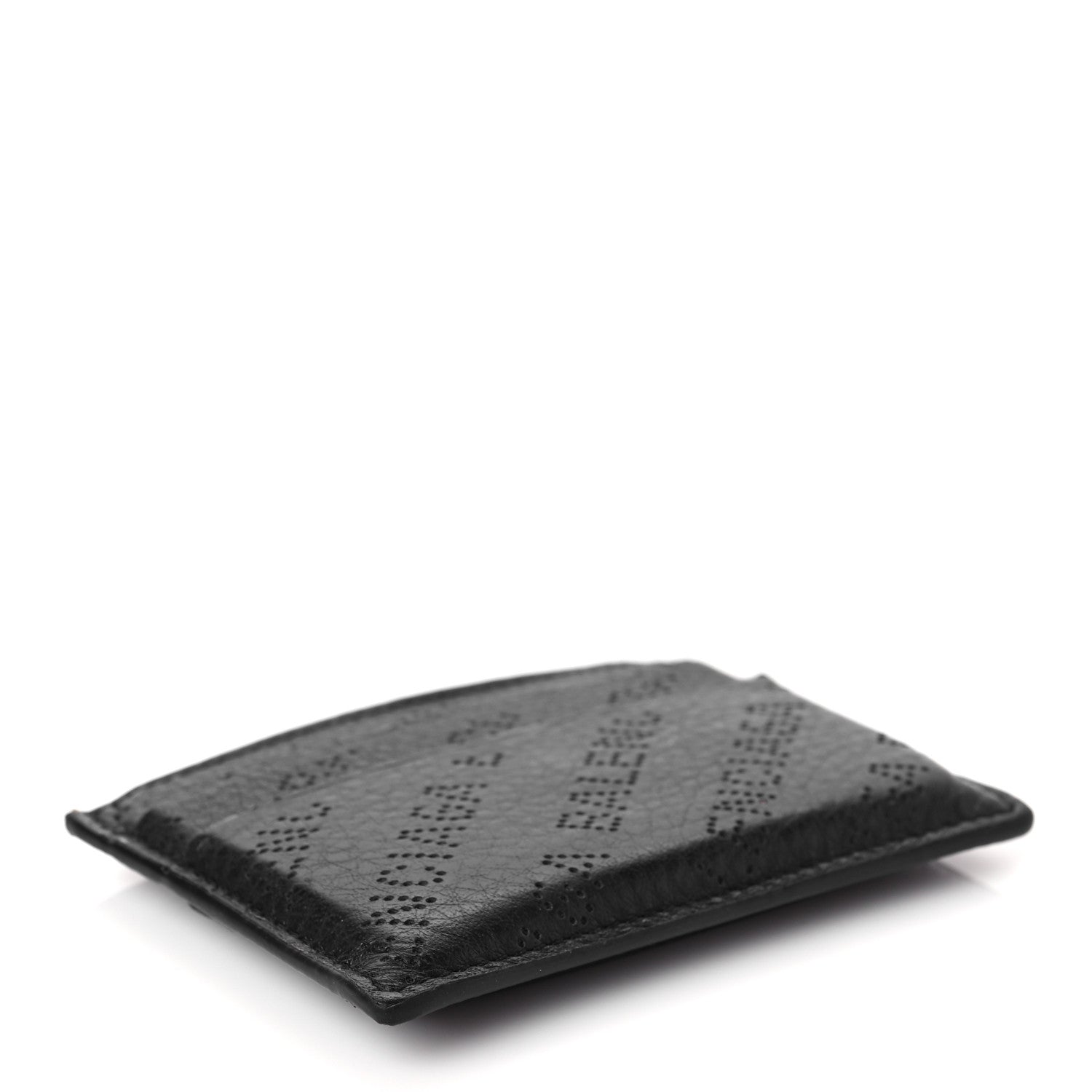 Balenciaga Calfskin Logo Perforated Cash Card Holder Black 4 of 7