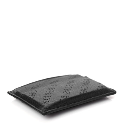 Balenciaga Calfskin Logo Perforated Cash Card Holder Black 4 of 7