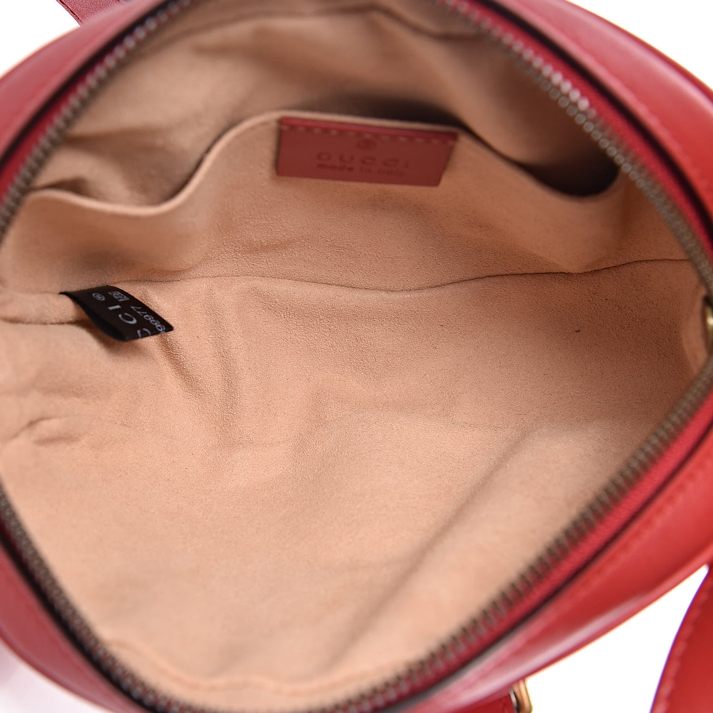 Calfskin Matelasse GG Marmont Belt Bag 95 38 Hibiscus Red
