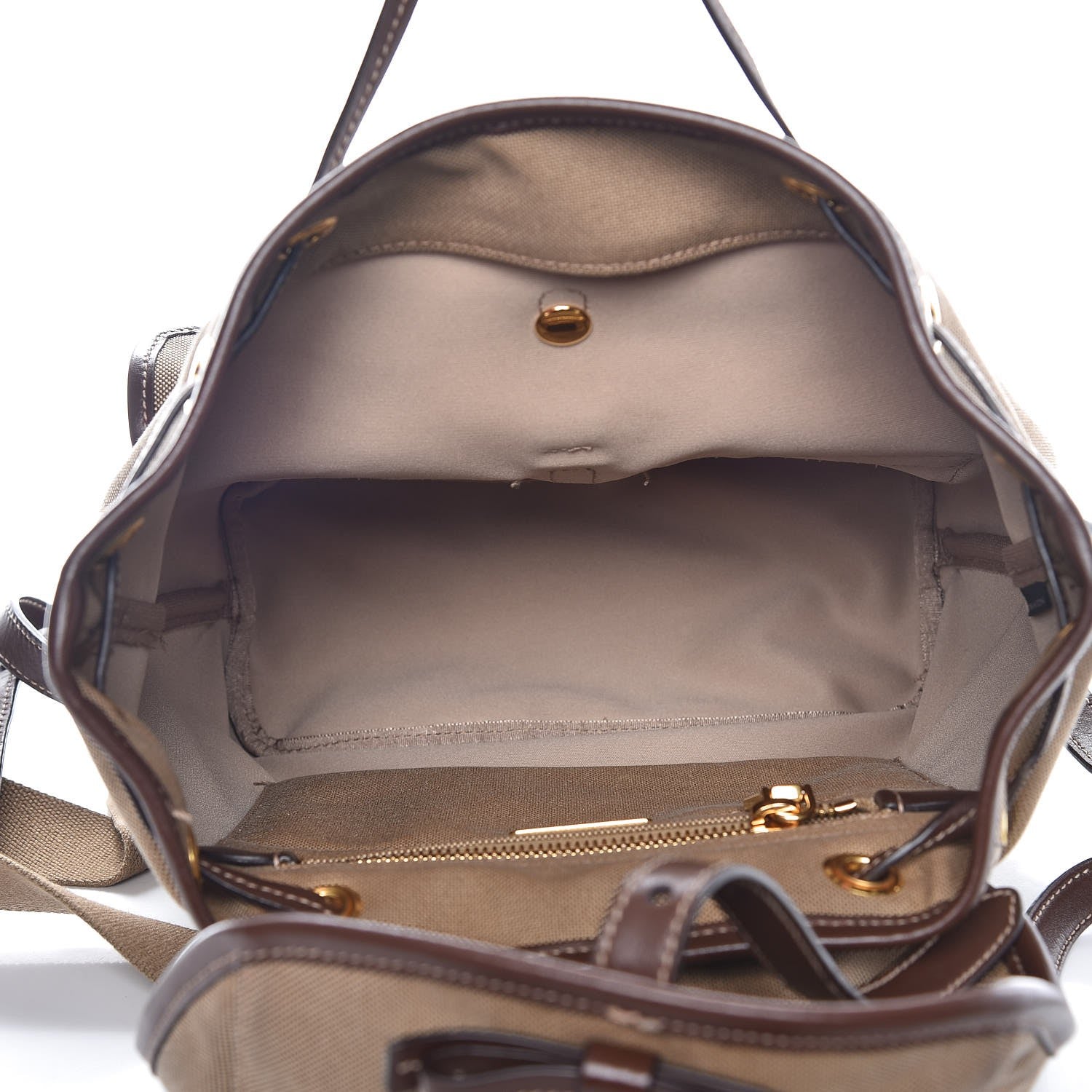 Prada Jacquard Logo Rucksack Backpack Corda Bruciato 5 of 8