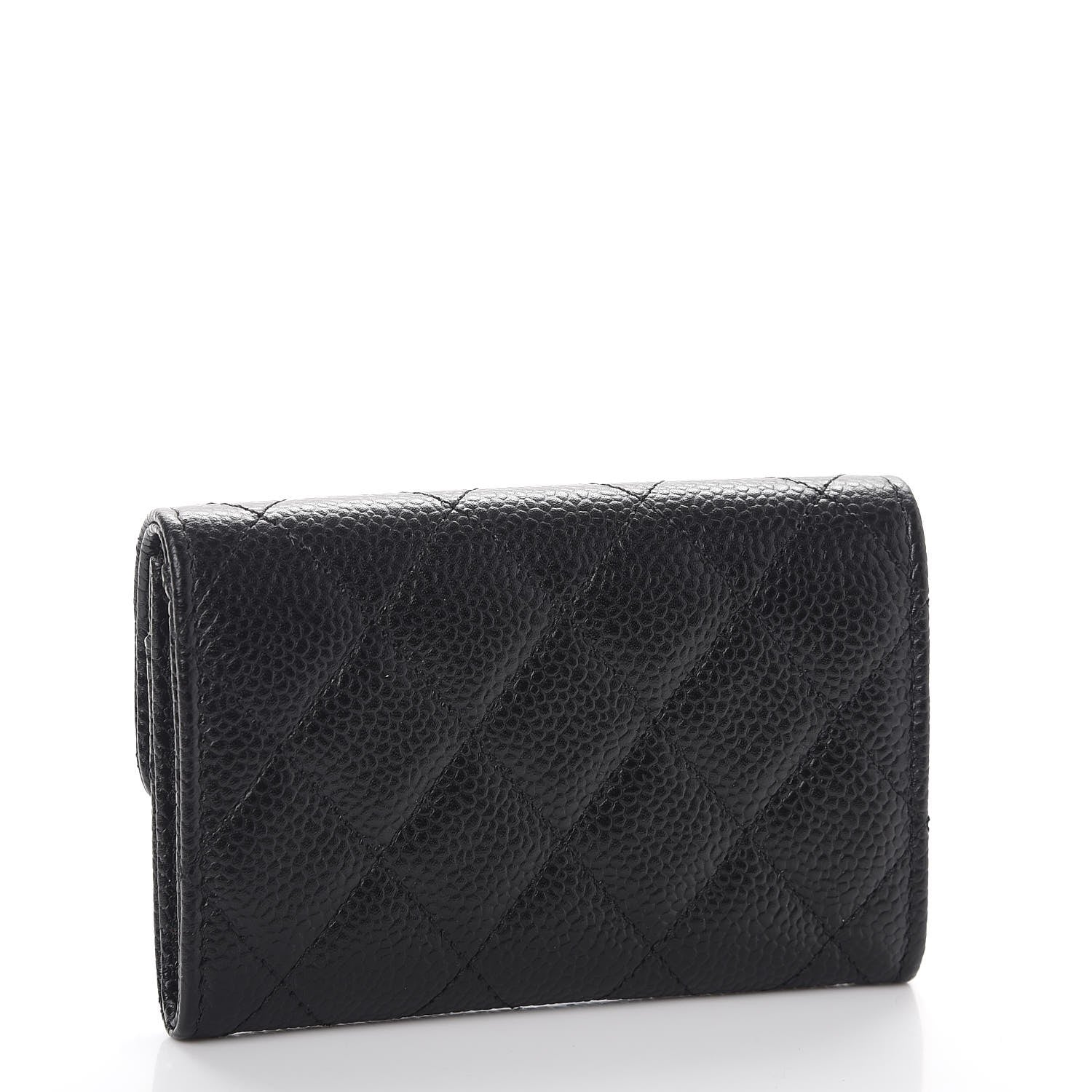 Chanel Caviar Quilted Flap Card Holder Black 3 of 9