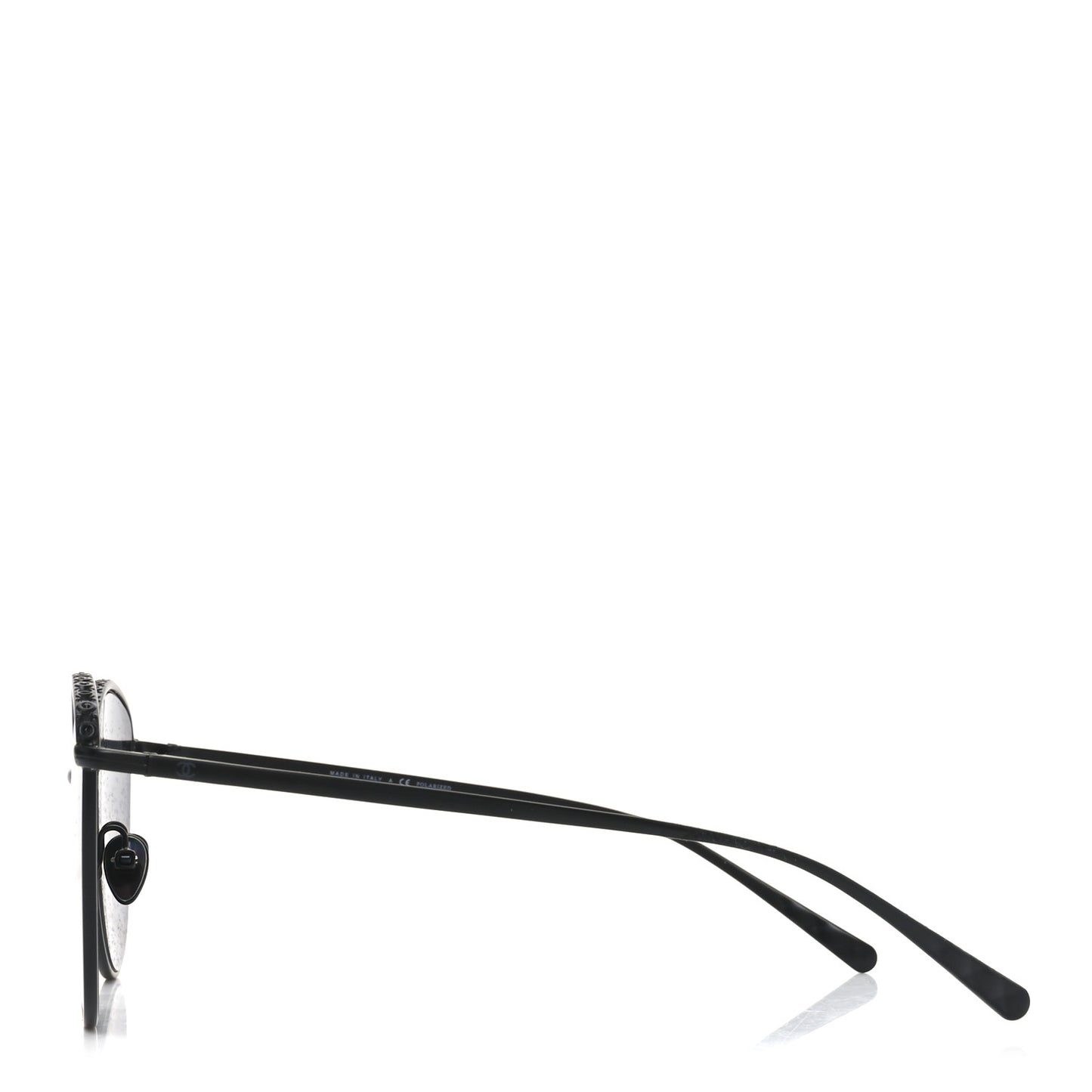 Metal Crystal Polarized Sunglasses 4258-B Black