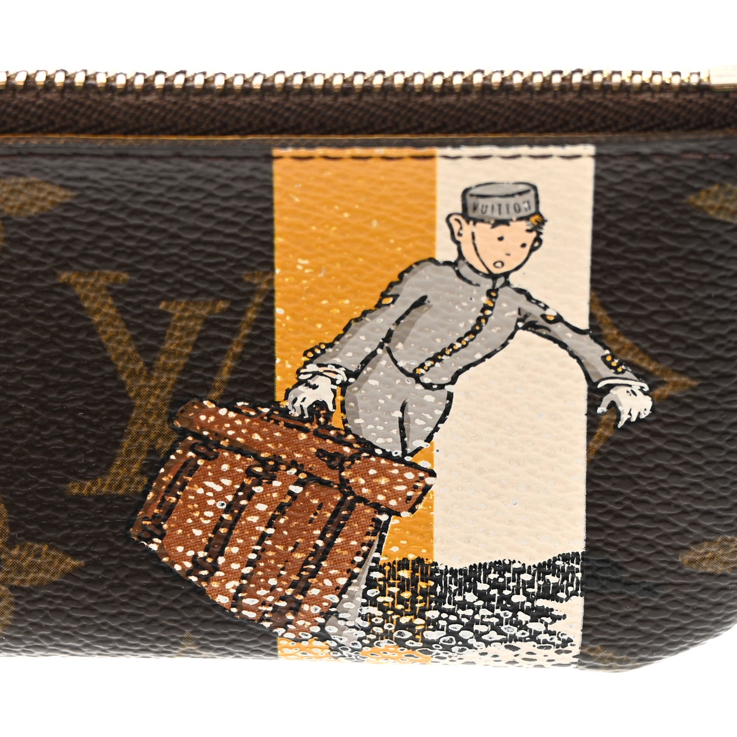 Monogram Groom Key Pouch