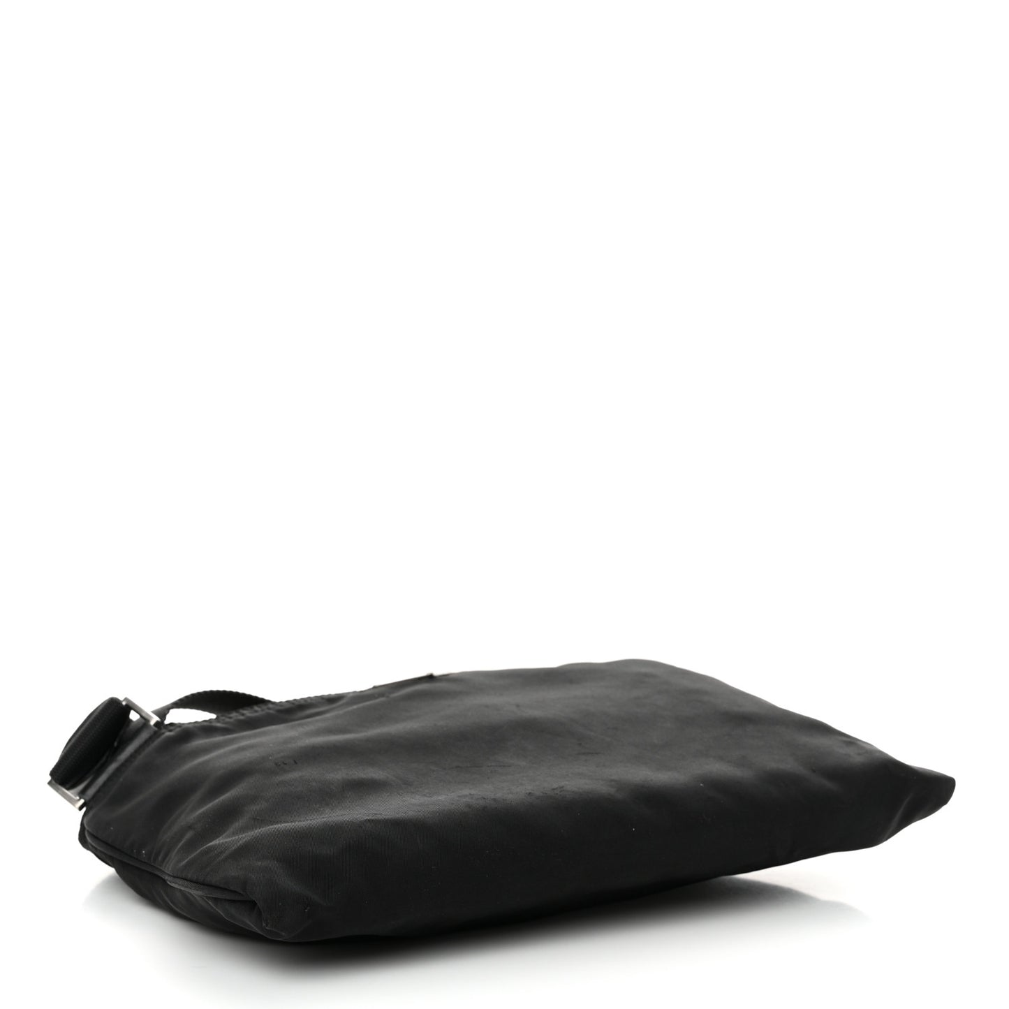 Tessuto Nylon Flat Messenger Bag Black