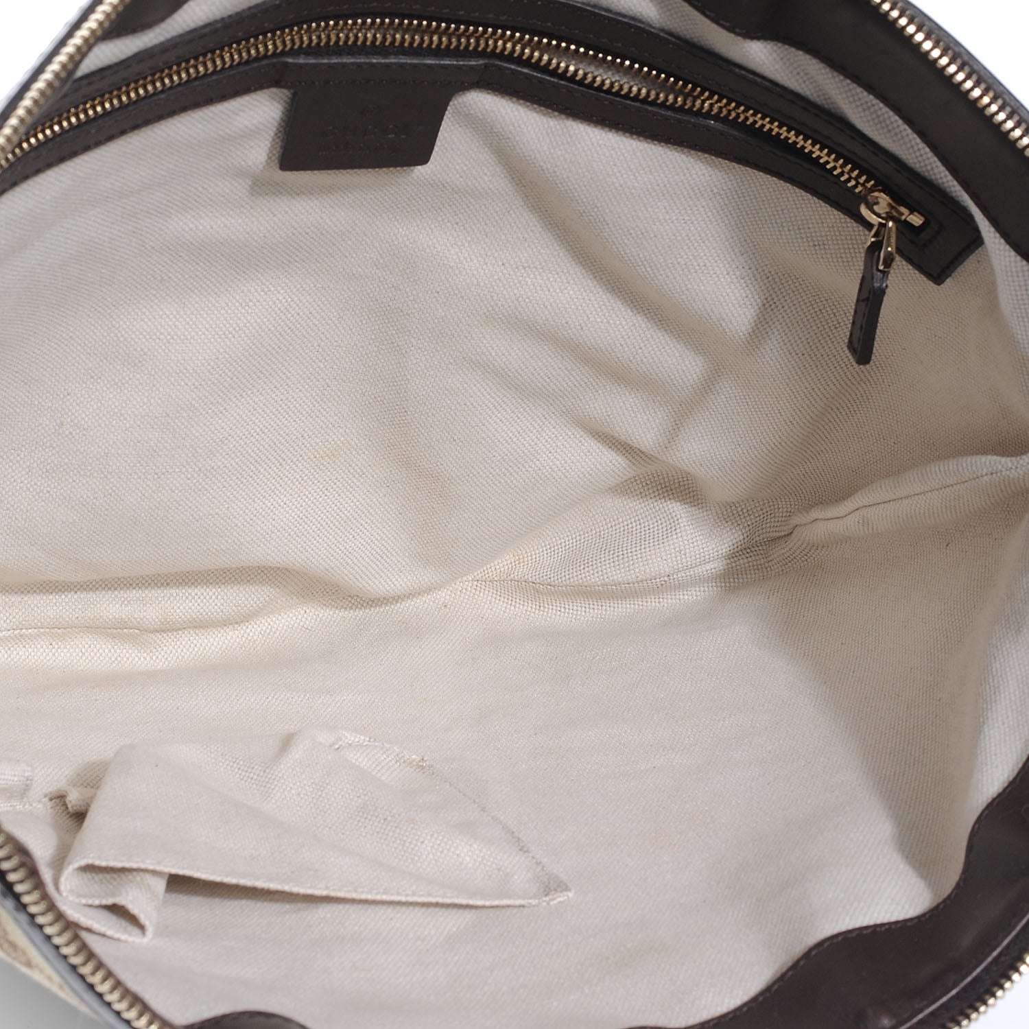 Gucci Monogram Vintage Web Medium Half Moon Hobo Ebony 5 of 7