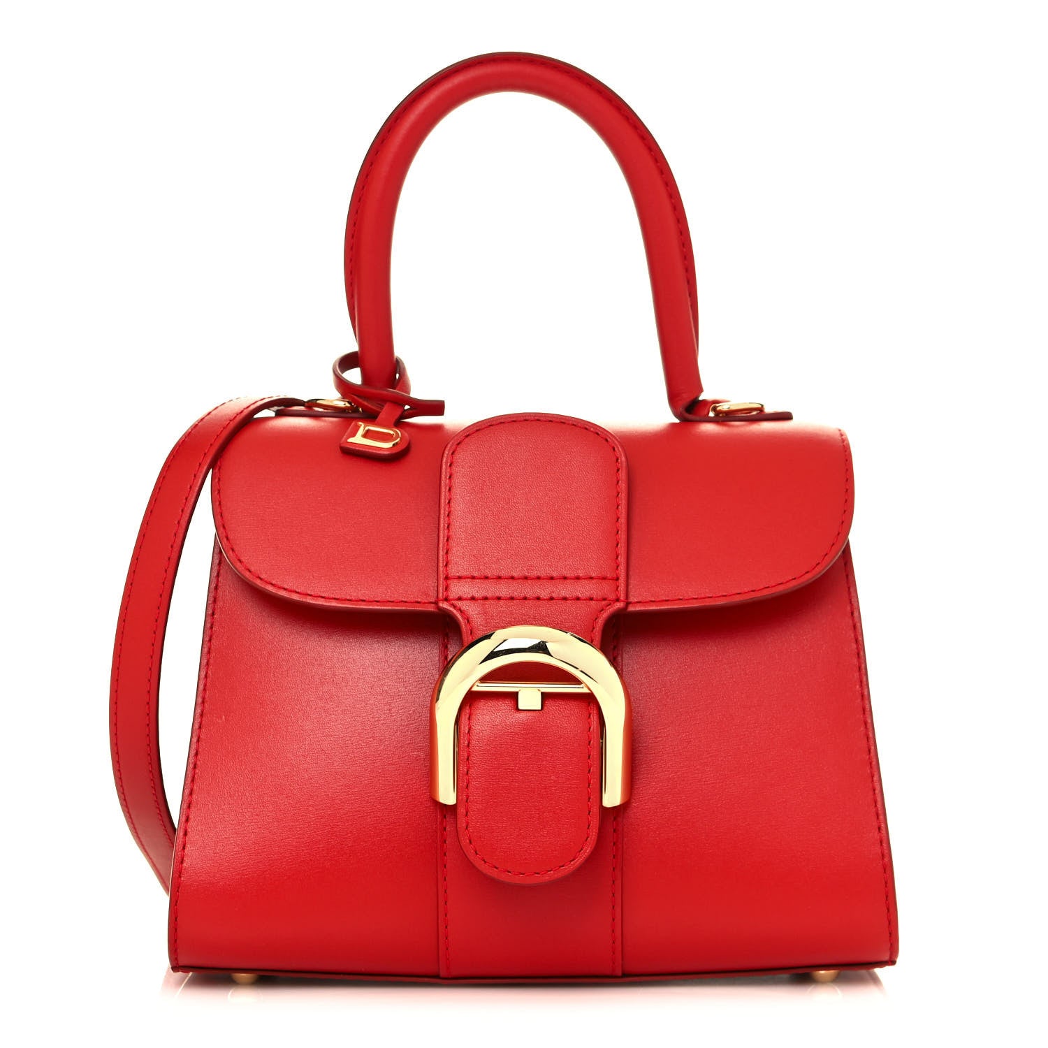 Delvaux Box Calfskin Mini Brillant Satchel Red 2 of 14