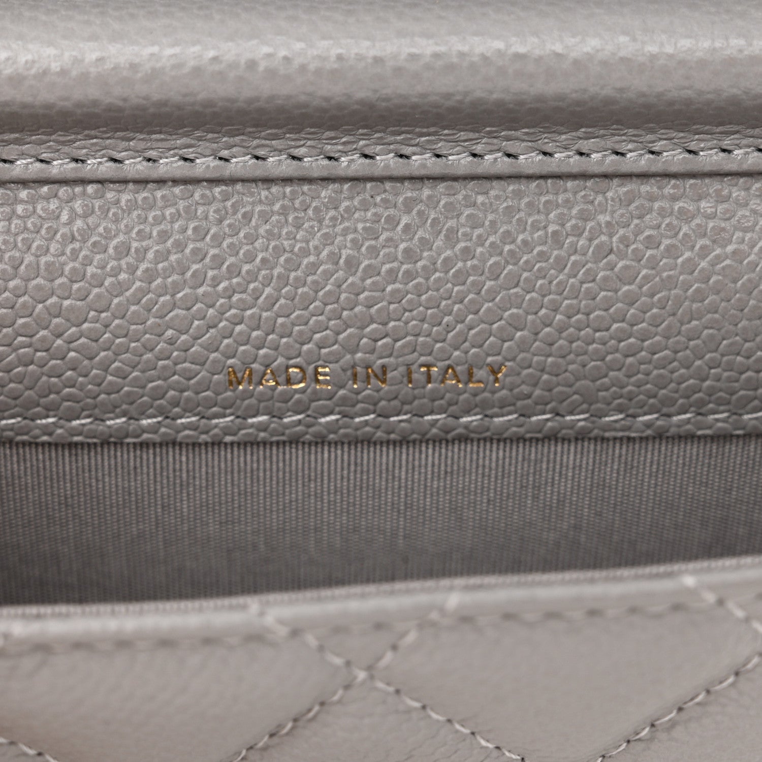 Chanel Caviar Quilted Miss Coco Clutch With Chain Grey 7 of 12