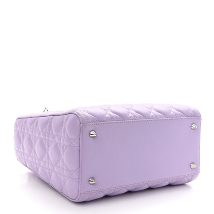 Christian Dior Lambskin Cannage Medium Lady Dior Purple 3 of 13