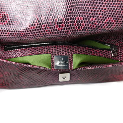 Fendi Lizard Baguette Red 6 of 14