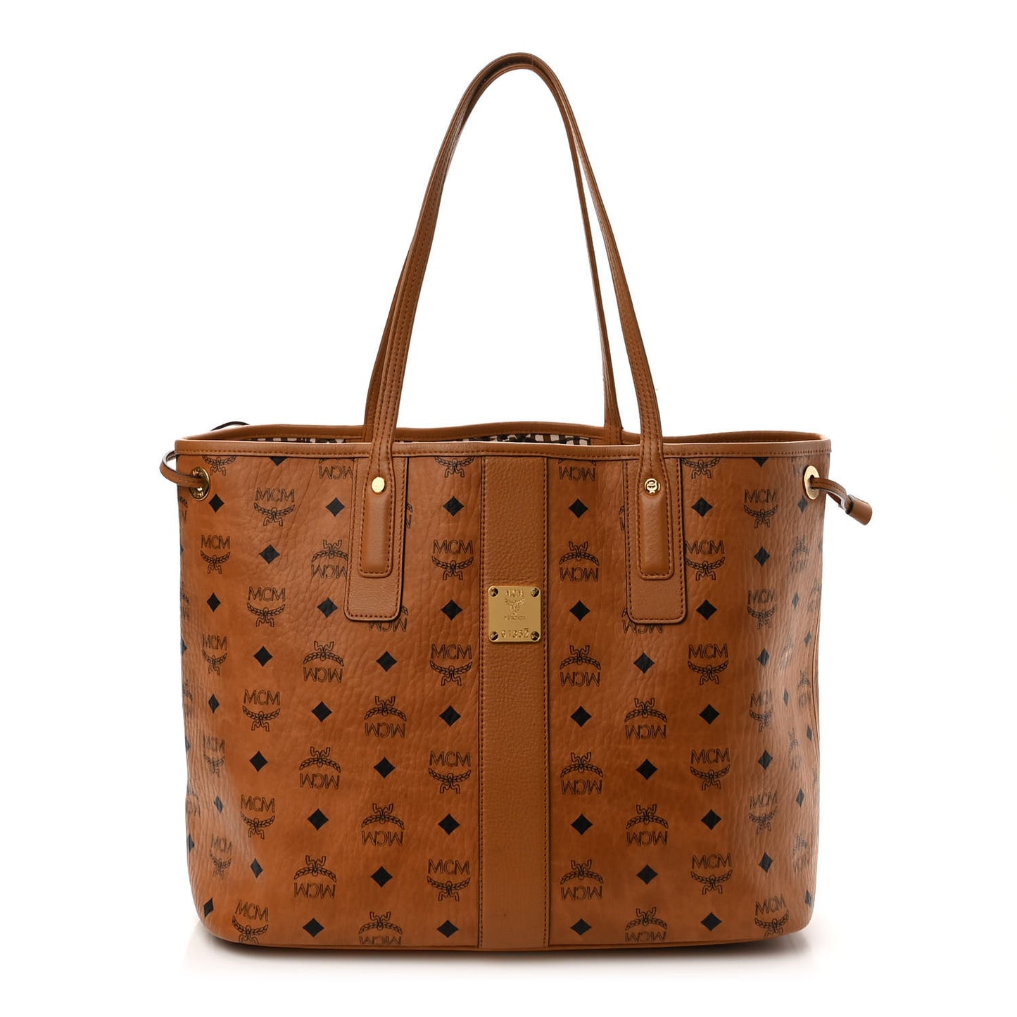 Visetos Medium Liz Reversible Shopper Tote Cognac
