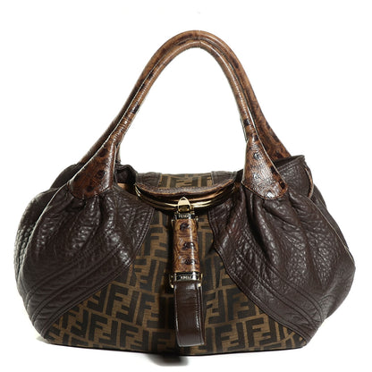 Fendi Zucca Nappa Nuvolata Vitello Tortuga Spy Tobacco Moro 1 of 9