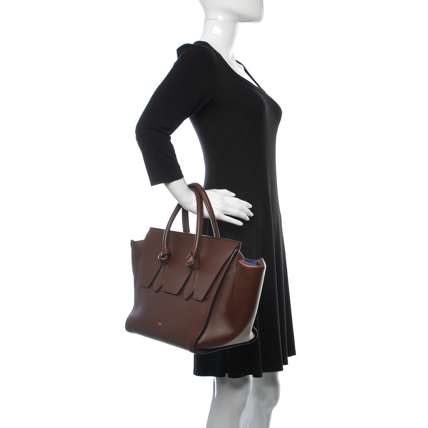 Natural Calfskin Small Tie Knot Tote Acajou