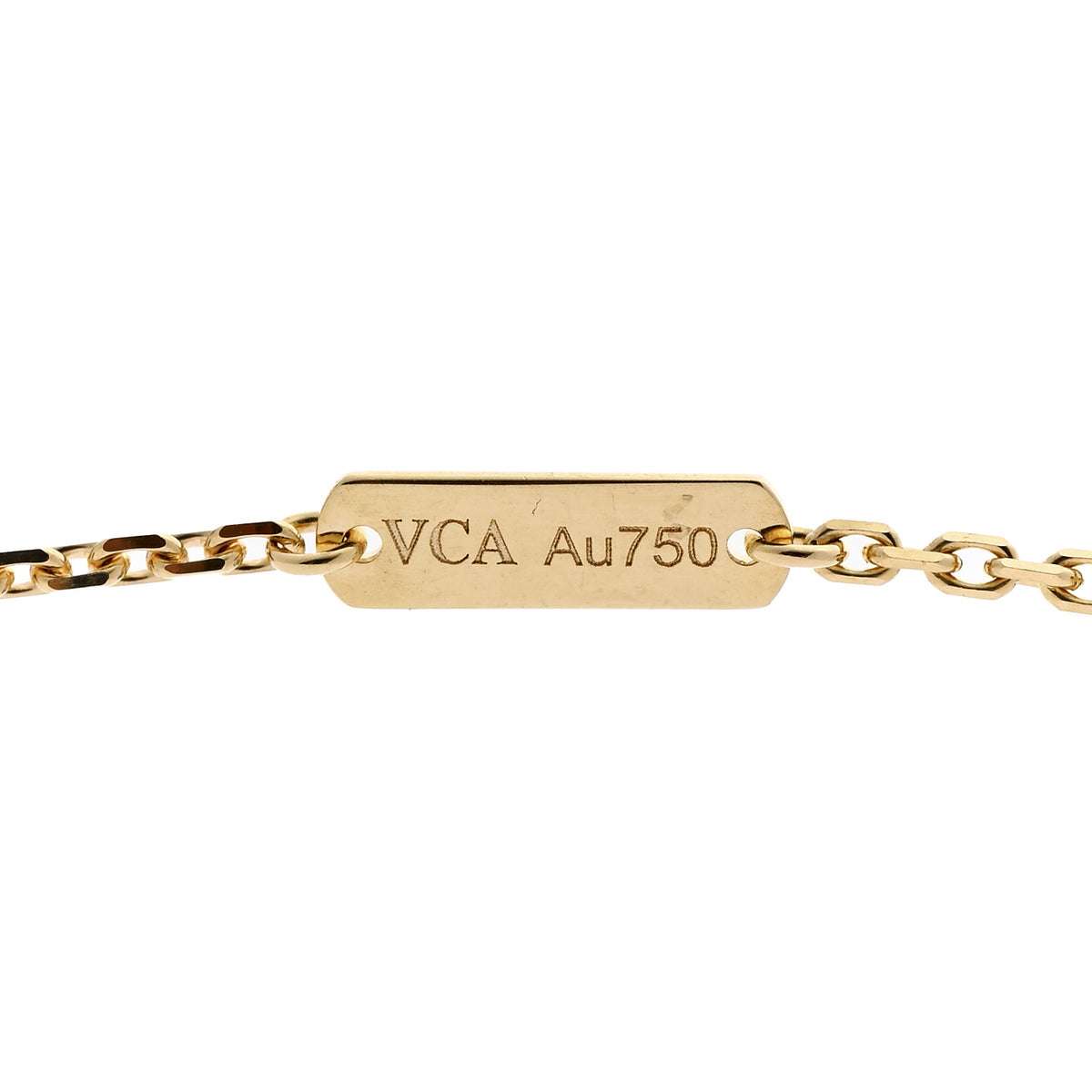 Van Cleef & Arpels 18K Yellow Gold Carnelian Vintage Alhambra Pendant Necklace 4 of 6
