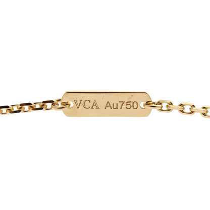 Van Cleef & Arpels 18K Yellow Gold Carnelian Vintage Alhambra Pendant Necklace 4 of 6