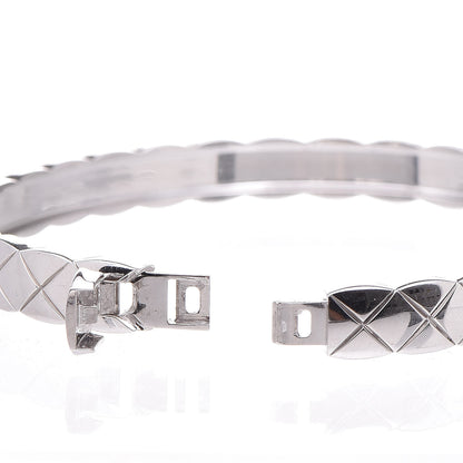 Chanel 18K White Gold Diamond Coco Crush Bracelet M 5 of 6