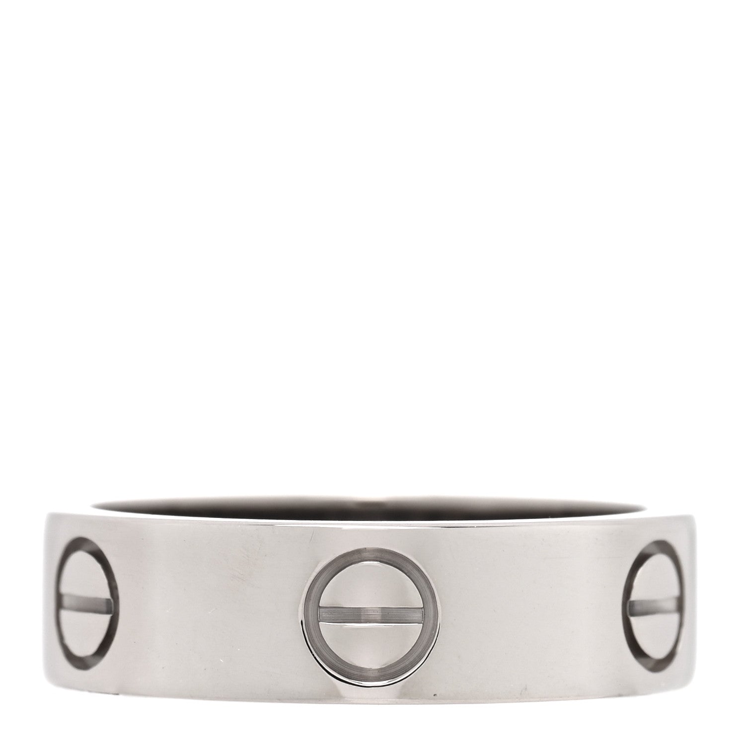 Cartier 18K White Gold 5.5mm LOVE Ring 55 7.25 3 of 4
