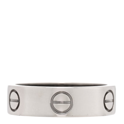 Cartier 18K White Gold 5.5mm LOVE Ring 55 7.25 3 of 4