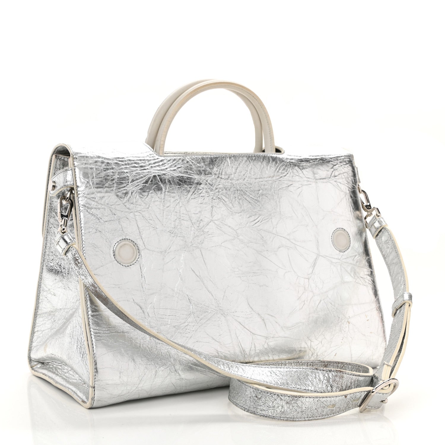 Christian Dior Metallic Calfskin Large Diorever Flap Silver 3 of 13
