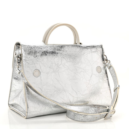Christian Dior Metallic Calfskin Large Diorever Flap Silver 3 of 13