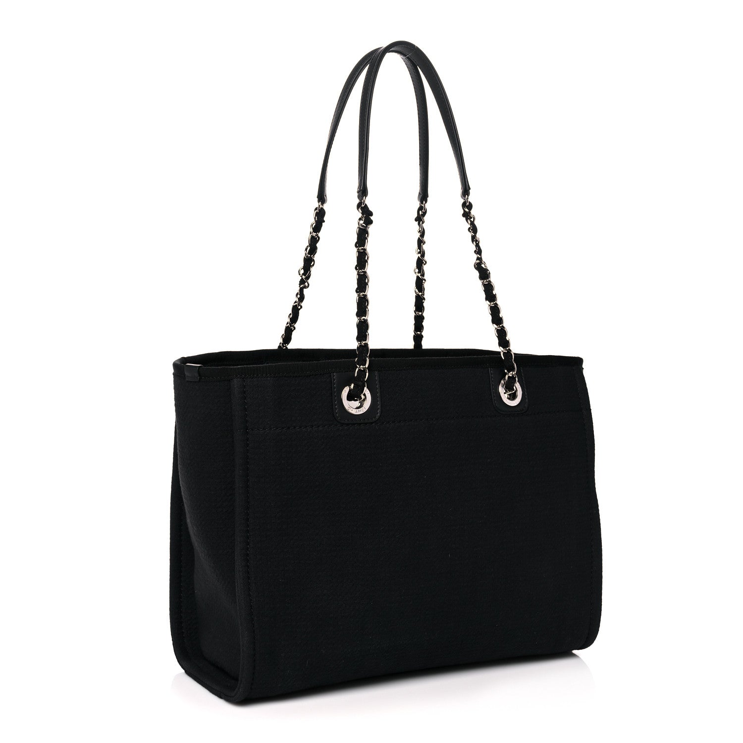 Chanel Mixed Fibers Small Deauville Tote Black 3 of 11