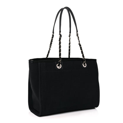 Chanel Mixed Fibers Small Deauville Tote Black 3 of 11
