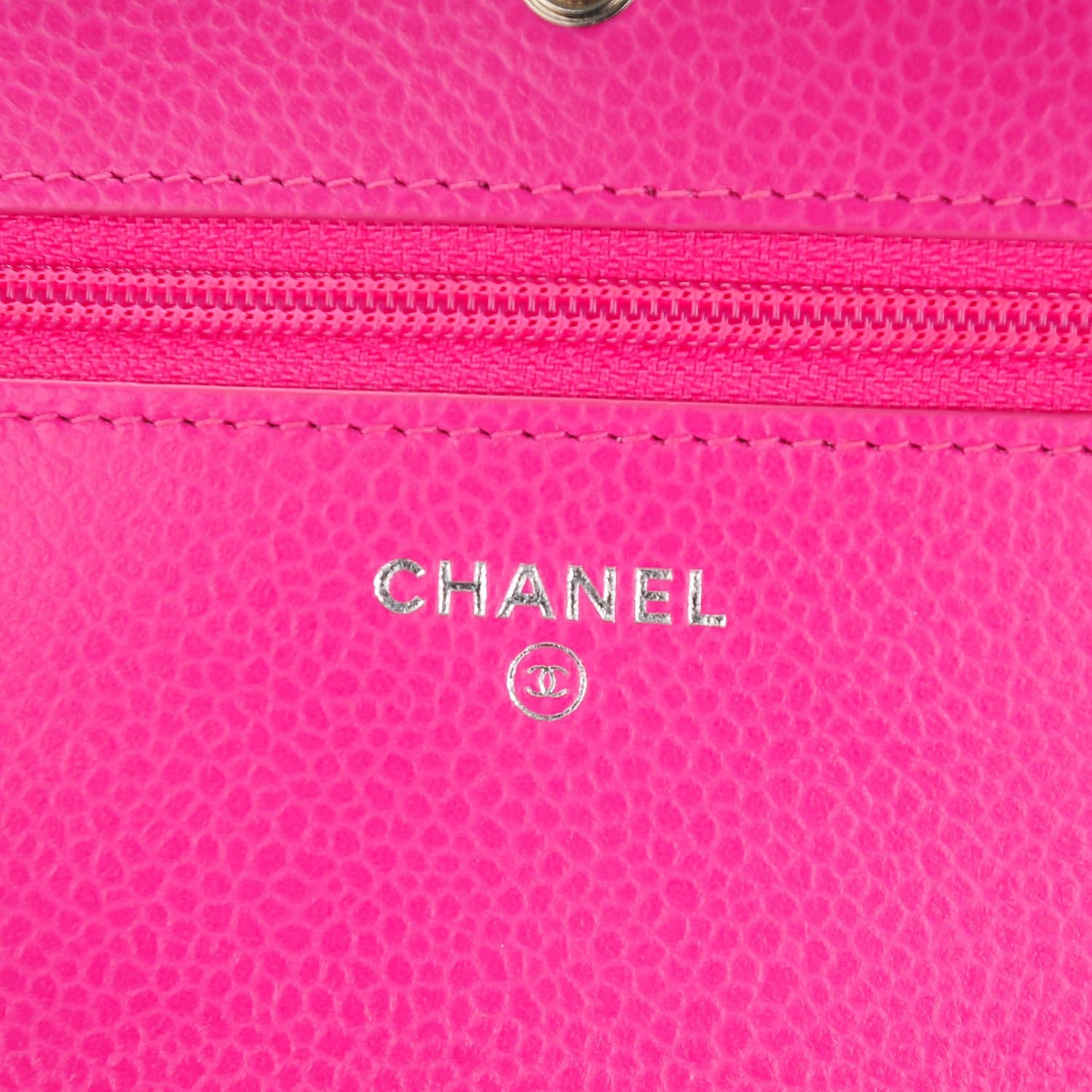 Chanel Caviar Quilted Wallet on Chain WOC Pink 6 of 8